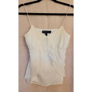 Lafayette 148 New York Women V Neck Silk Tank Camisole Top Shirt Ivory 4
